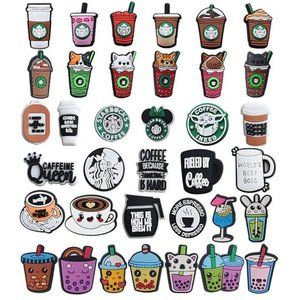36 PC Starbucks Crocs Charms